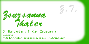 zsuzsanna thaler business card